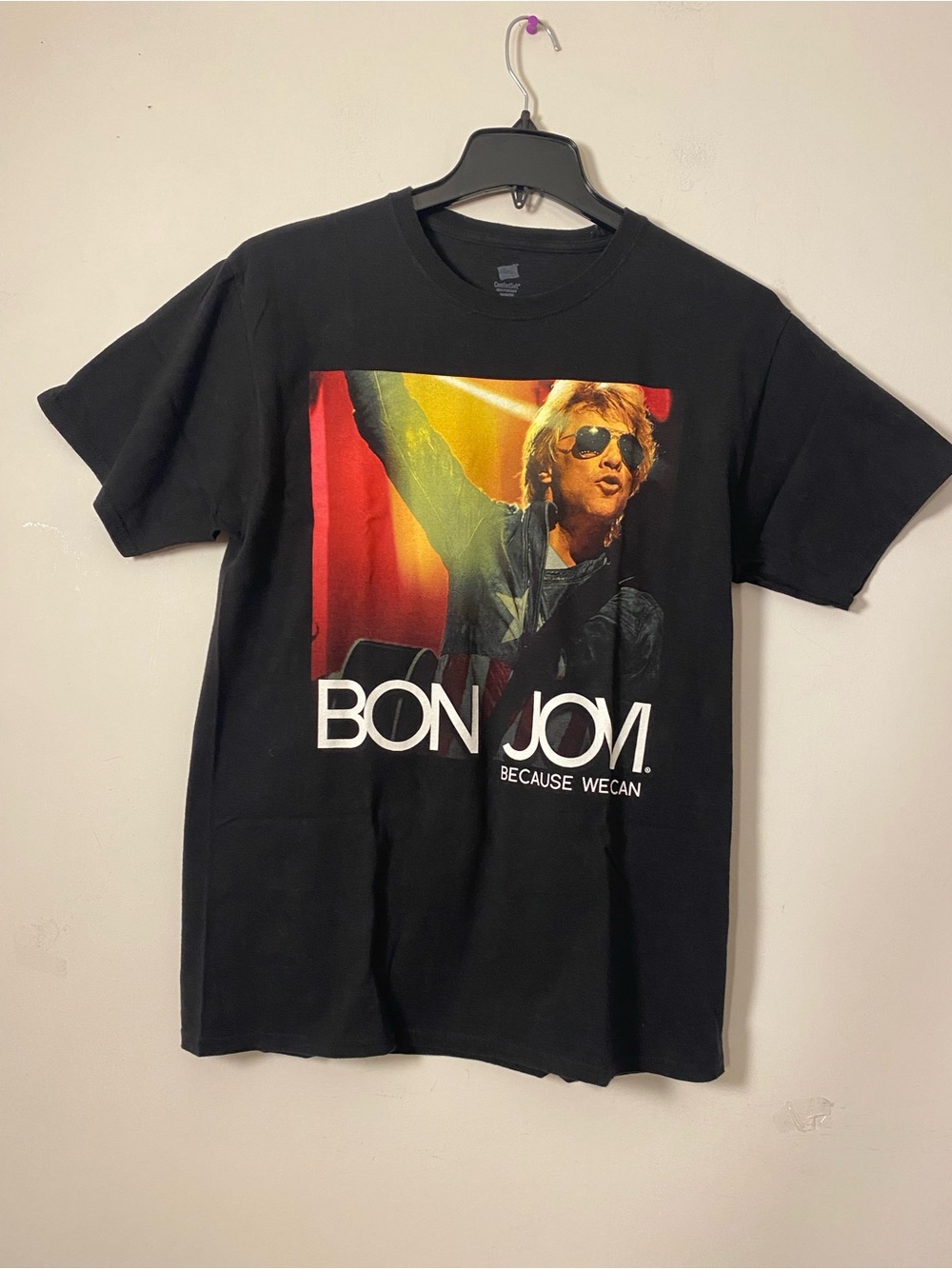 Black Graphic Bon Jovi Band Short-Sleeve Tee
